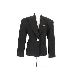 Karl Lagerfeld schwarzer Blazer mit Epauletten Schwarz