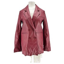 Les Benjamins Blazer de similicuir burdeos Burdeos