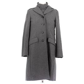 Miu Miu Grey Wool Coat Size 38 Grey