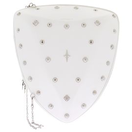 Autre Marque Estuche de gafas GENTLE MONSTER de cuero blanco con cadena Blanco