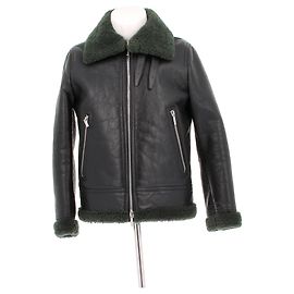 Dior Lederjacke und Shearling Schwarz