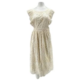Robe en coton brodée crème Bonpoint Beige