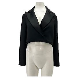 Autre Marque CONTESSA MILLS Schwarzer Crop-Blazer Schwarz