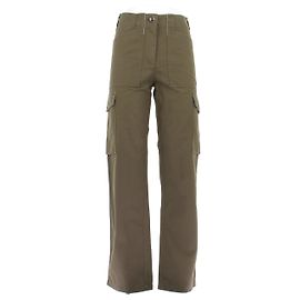 Pantalones Paco Rabanne de algodón caqui Caqui