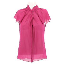 Christian Dior Blusa de seda rosa Rosa