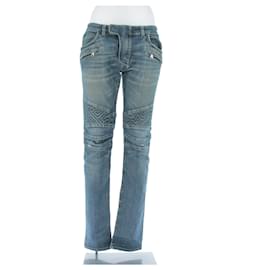 Balmain Blue Cotton Jeans Blue