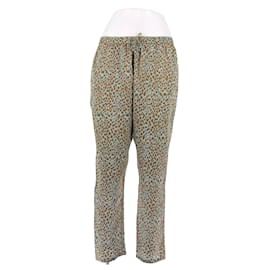 Eres Printed Blue Pants Polyester Size S Blue