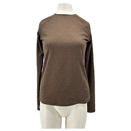 Autre Marque T-shirt marron foncé à manches longues Marron