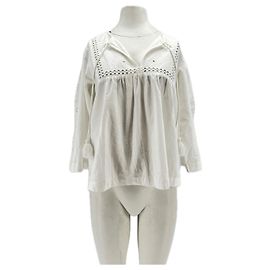 Blusa de algodão branca Ba&Sh Branco