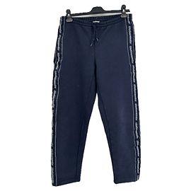 Autre Marque DEMNA GVASALIA Navy Blue Cotton Jogging Pants Navy blue