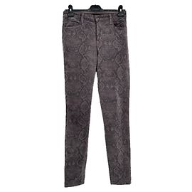 Jeans J Brand Maria Python Grigio in Cotone Taglia 27 Grigio