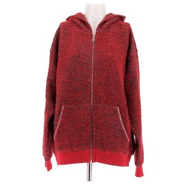Autre Marque Sweat à capuche zippé rouge Red