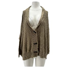 Camila S Millau Strickjacke Beige Baumwolle Beige