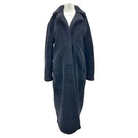 Yves Salomon Veste noire en fourrure Black