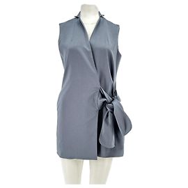 Autre Marque ELLIATT Grey Wool Dress with Tie Grey