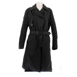 Prada Linea Rossa Parka in Schwarz mit Nylon-Gürtel Schwarz