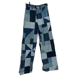 Sea New York Jeans com patch azul Azul