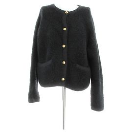 Autre Marque Cardigan MALINA en laine noir avec boutons dorés Noir