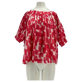 Blusa See by Chloé Rosa e Bianca in Cotone Rosso
