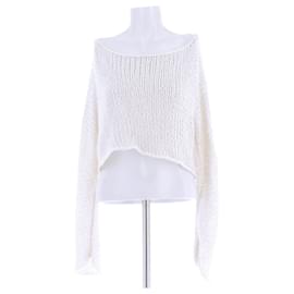 The row Seidenstrickpullover Weiß
