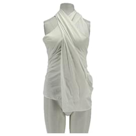 Top blanc en coton avec nœud Eres Blanc