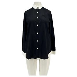 Autre Marque Camicia MARIE MAROT nera con colletto bianco Nero