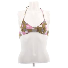 Marni Bikini-Oberteil mit Druck Khaki