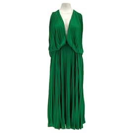 Longchamp Grünes plissiertes Kleid Grün