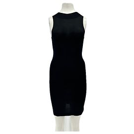 Autre Marque DION LEE Ärmelloses kurzes schwarzes Kleid Schwarz