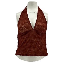 Autre Marque MESHKI Brown Sleeveless Nylon Top XS Brown