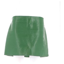 Courreges Vinyl Skirt Green