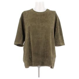 Top in camoscio kaki Longchamp Cachi