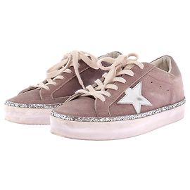Tênis Golden Goose de camurça roxo com estrelas Roxo