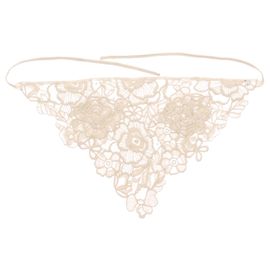 Magda Butrym Spitzenbandana Beige
