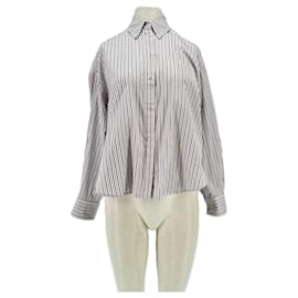 Camicia Roseanna a righe bianca in cotone Bianco