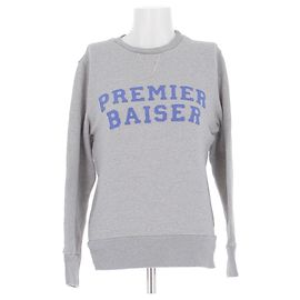 Sudadera Ami Gris con Letras Azules Gris