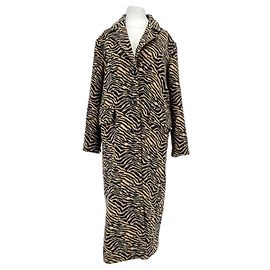 Autre Marque STAND STUDIO Tiger Print Long Coat Beige Beige