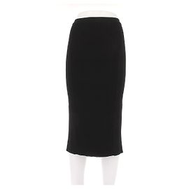 Falda midi a rayas negras Courreges Negro