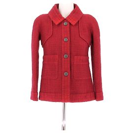 Chanel Tweedjacke rot Rot