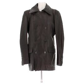 Yves Saint Laurent Blazer de couro marrom Marrom
