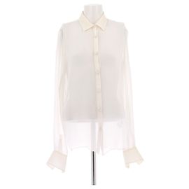 Balmain Seidenhemd weiß Weiß