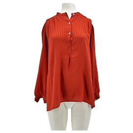 Masscob Camisa de seda naranja Naranja