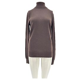 Autre Marque THE FRANKIE SHOP Rollkragenpullover Braun Wolle Braun