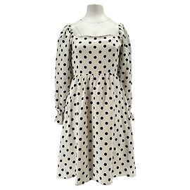 Autre Marque Vestido midi branco com bolinhas Malina Branco