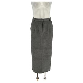 Autre Marque MARCELA LONDON Wildlederrock Grau Grau