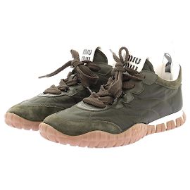 Miu Miu Baskets kaki Kaki