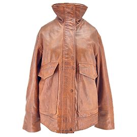 Zara Veste en cuir Brown