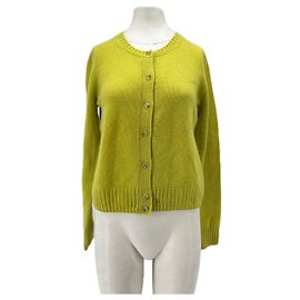 Autre Marque Grüner Cashmere-Cardigan Grün