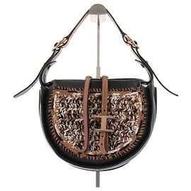 Tod's Borsa a spalla in pelle e rete Nero