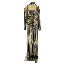 Autre Marque Goldenes Kleid aus Polyester Größe 40 Golden